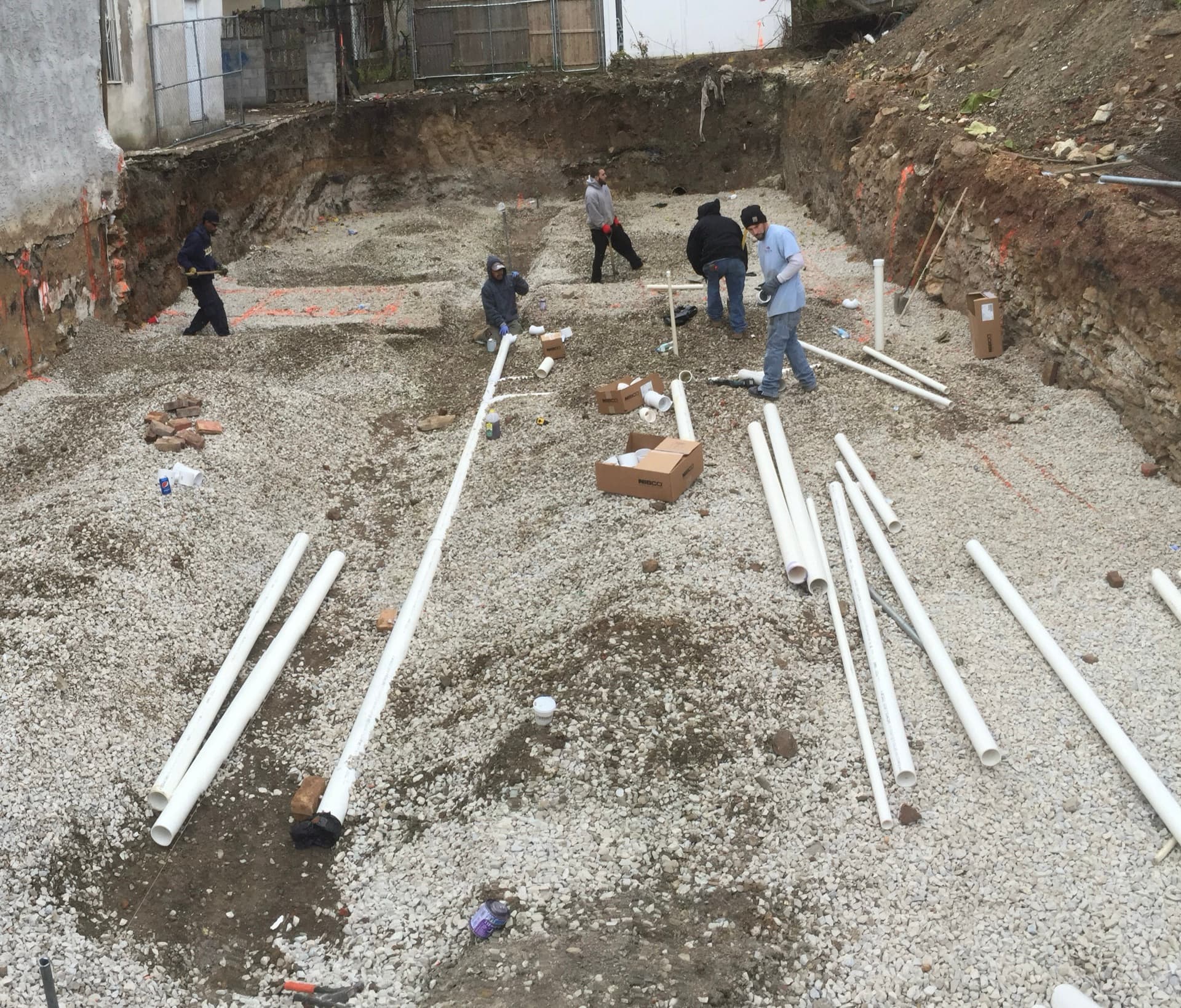 Alpha Plumbers & Drain crew on a Brooklyn sewer-line excavation